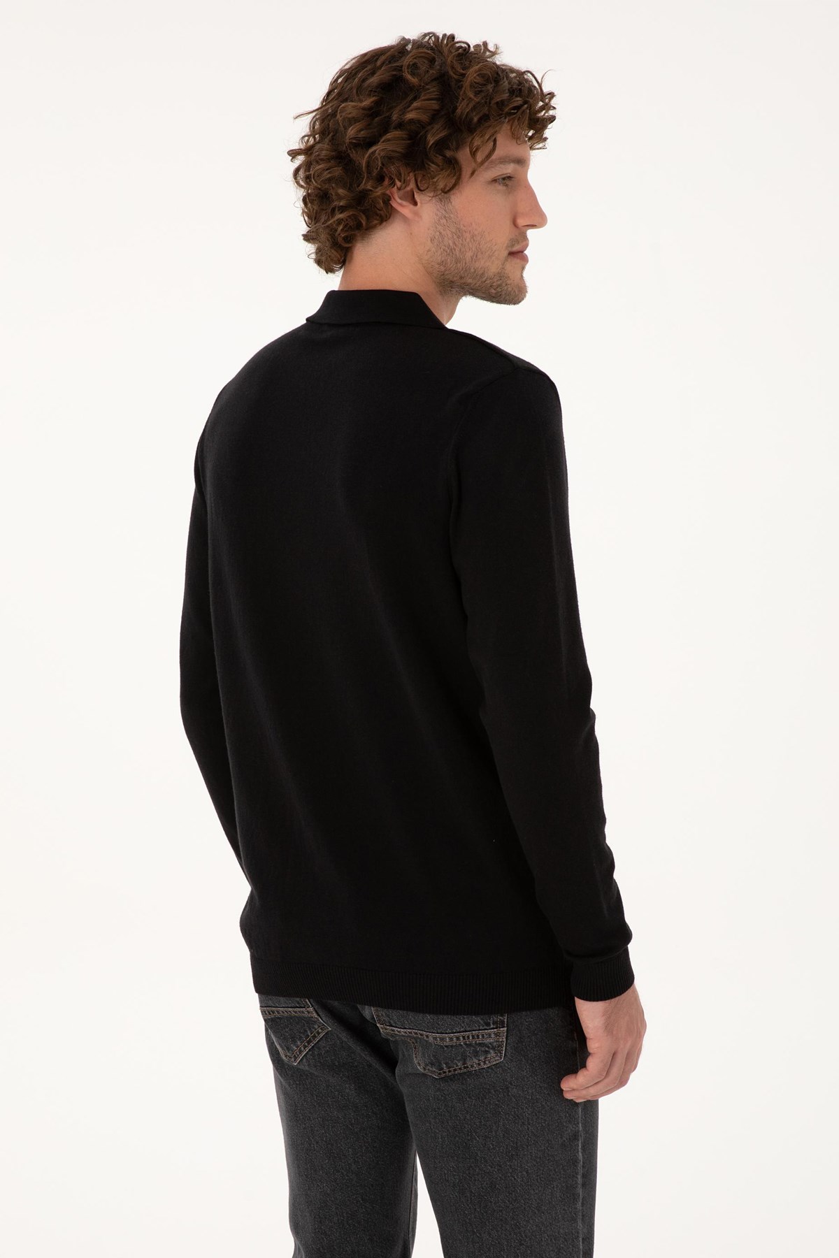 U.S. Polo Assn. Erkek Kazak 50308569-VR046 Siyah