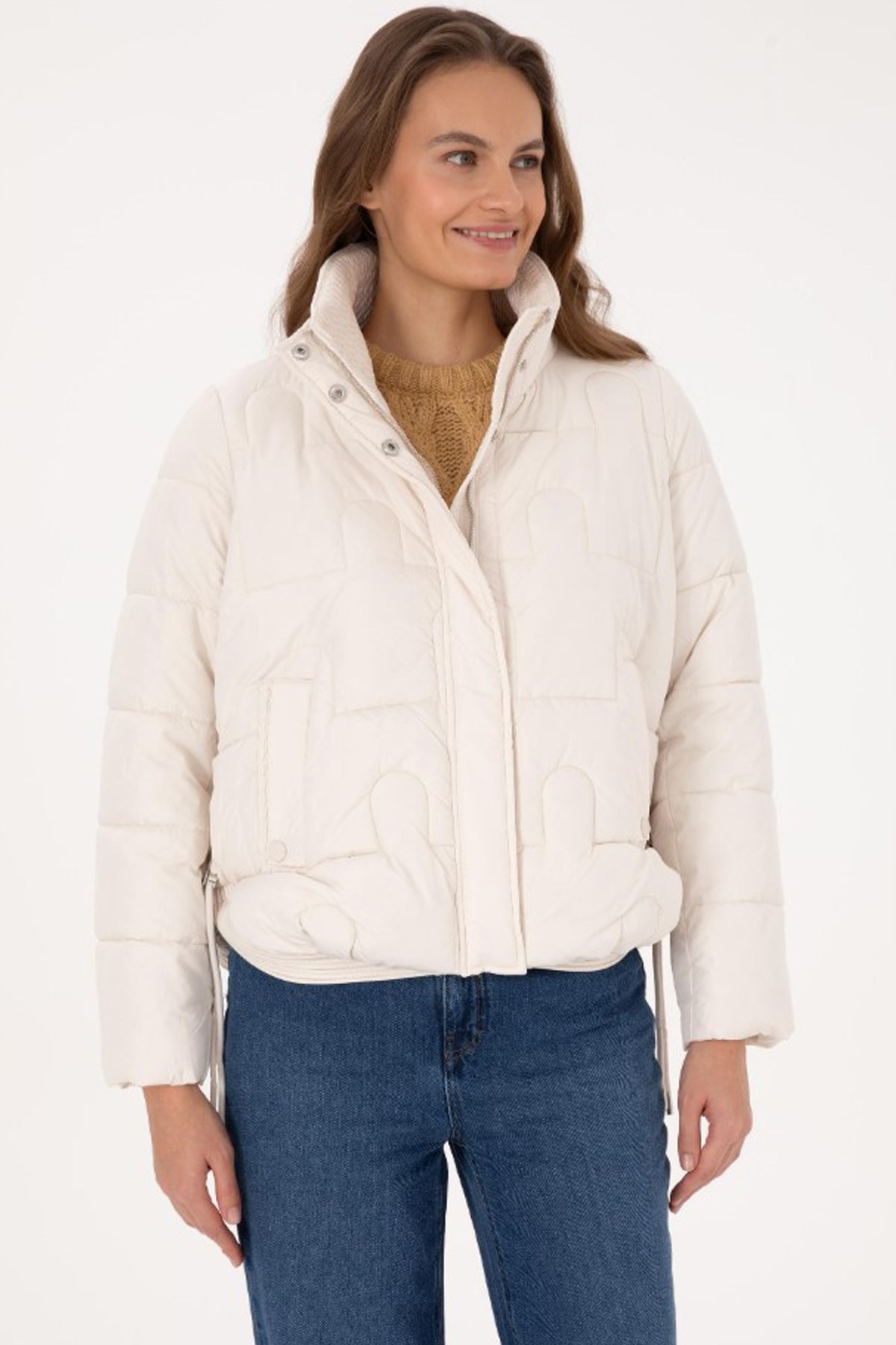 U.S. Polo Assn. Kadın Mont 50308618-VR256 Bej
