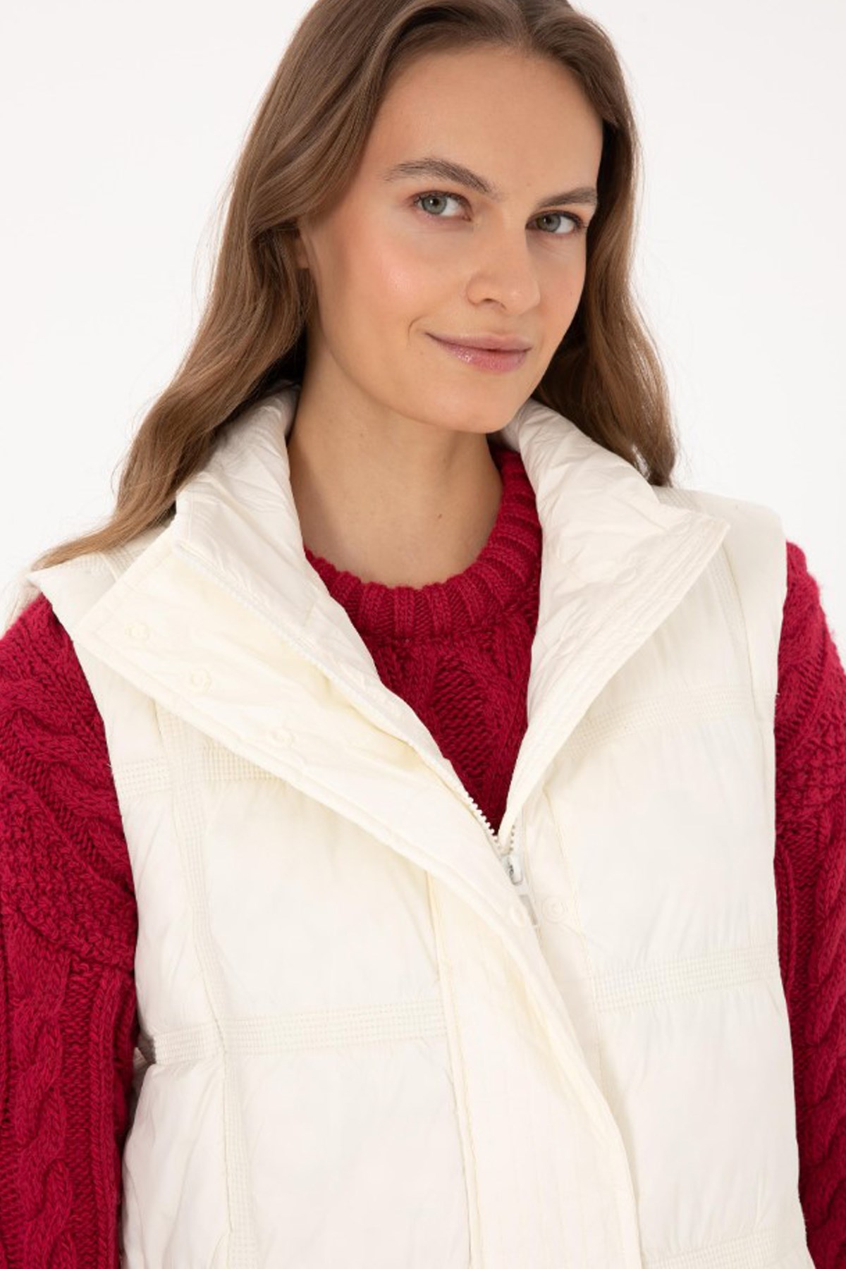 U.S. Polo Assn. Kadın Yelek 50308632-VR256 Bej
