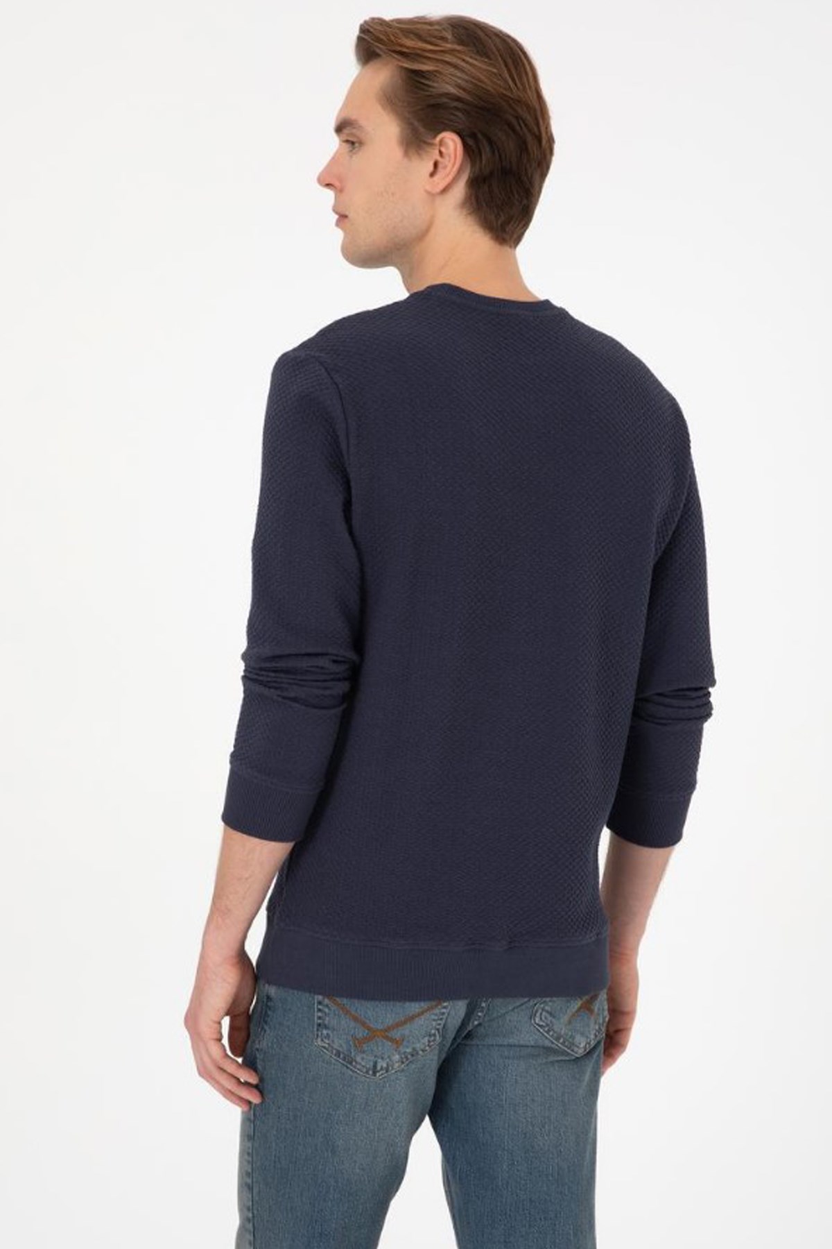 U.S. Polo Assn. Erkek Sweatshirt 50308649-VR033 Lacivert