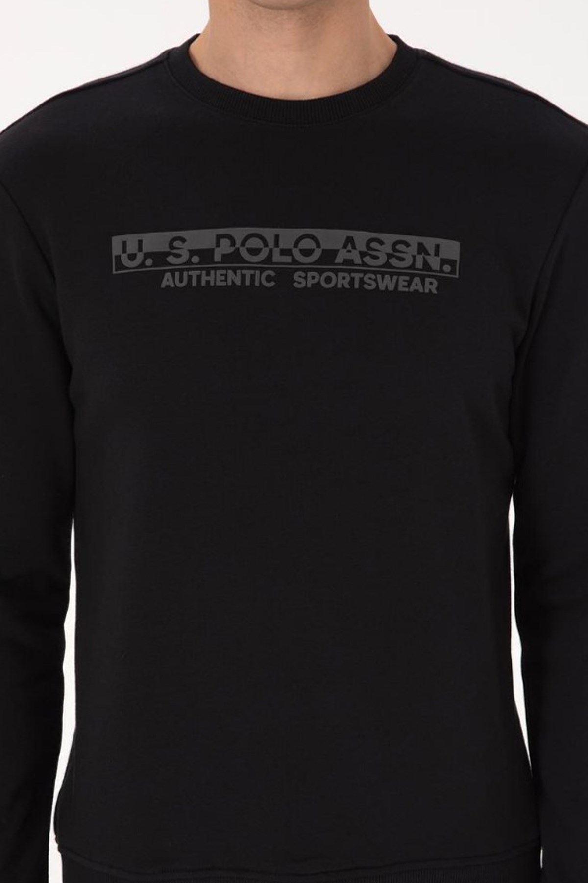 U.S. Polo Assn. Erkek Sweatshirt 50308686-VR046 Siyah