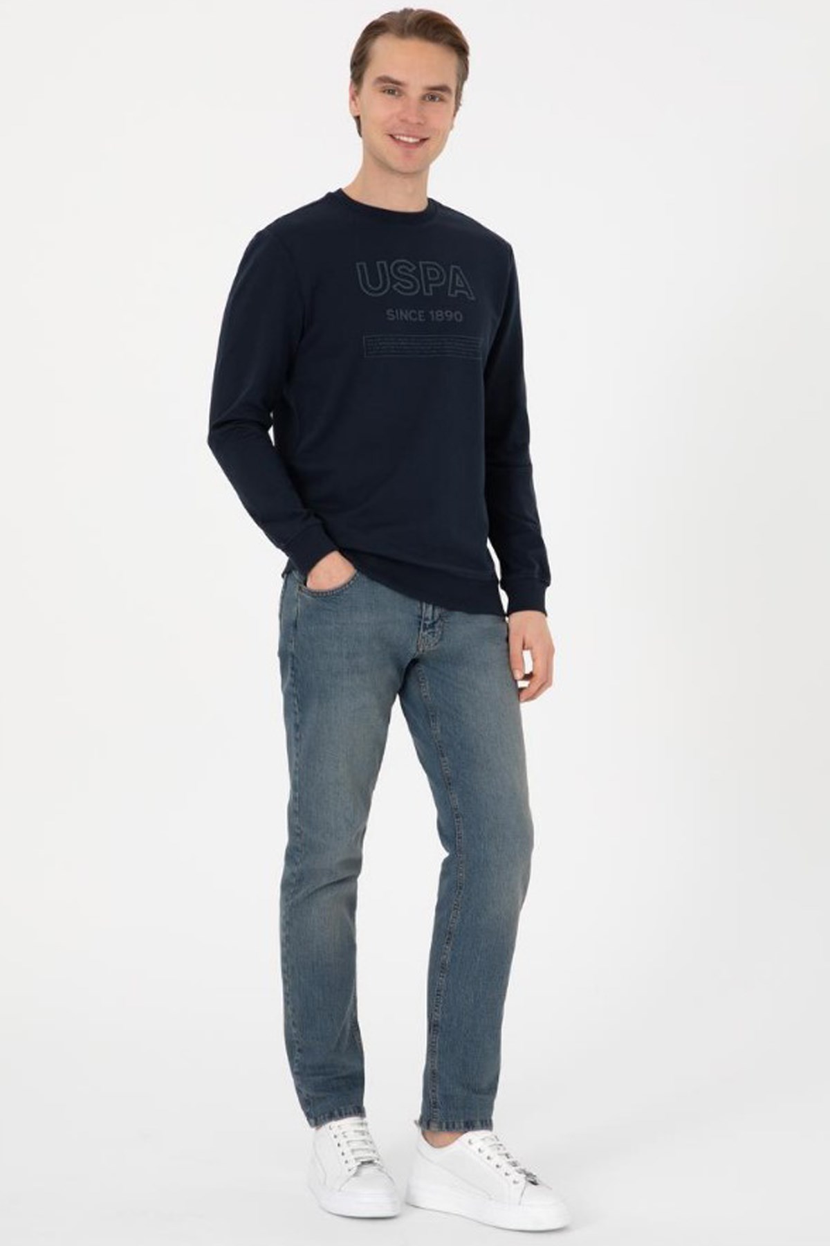 U.S. Polo Assn. Erkek Sweatshirt 50308693-VR033 Lacivert