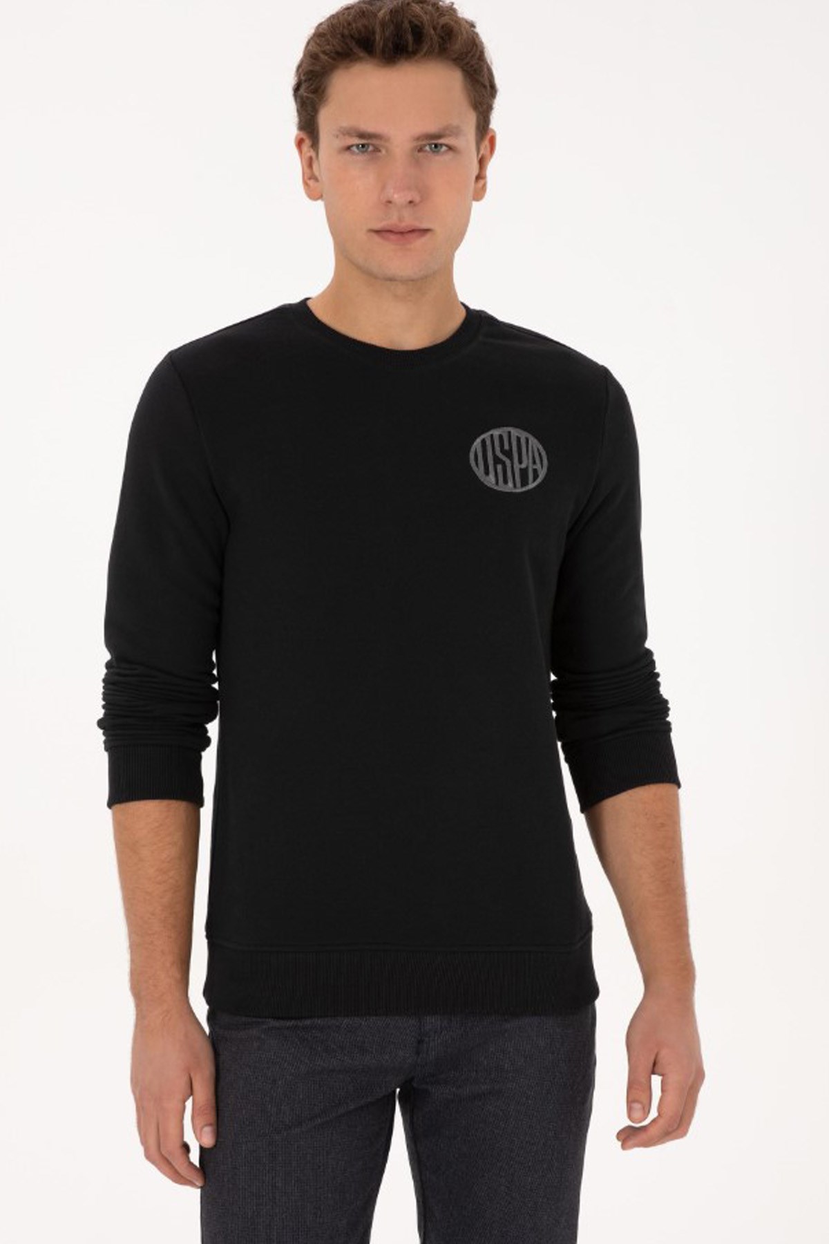 U.S. Polo Assn. Erkek Sweatshirt 50308717-VR046 Siyah