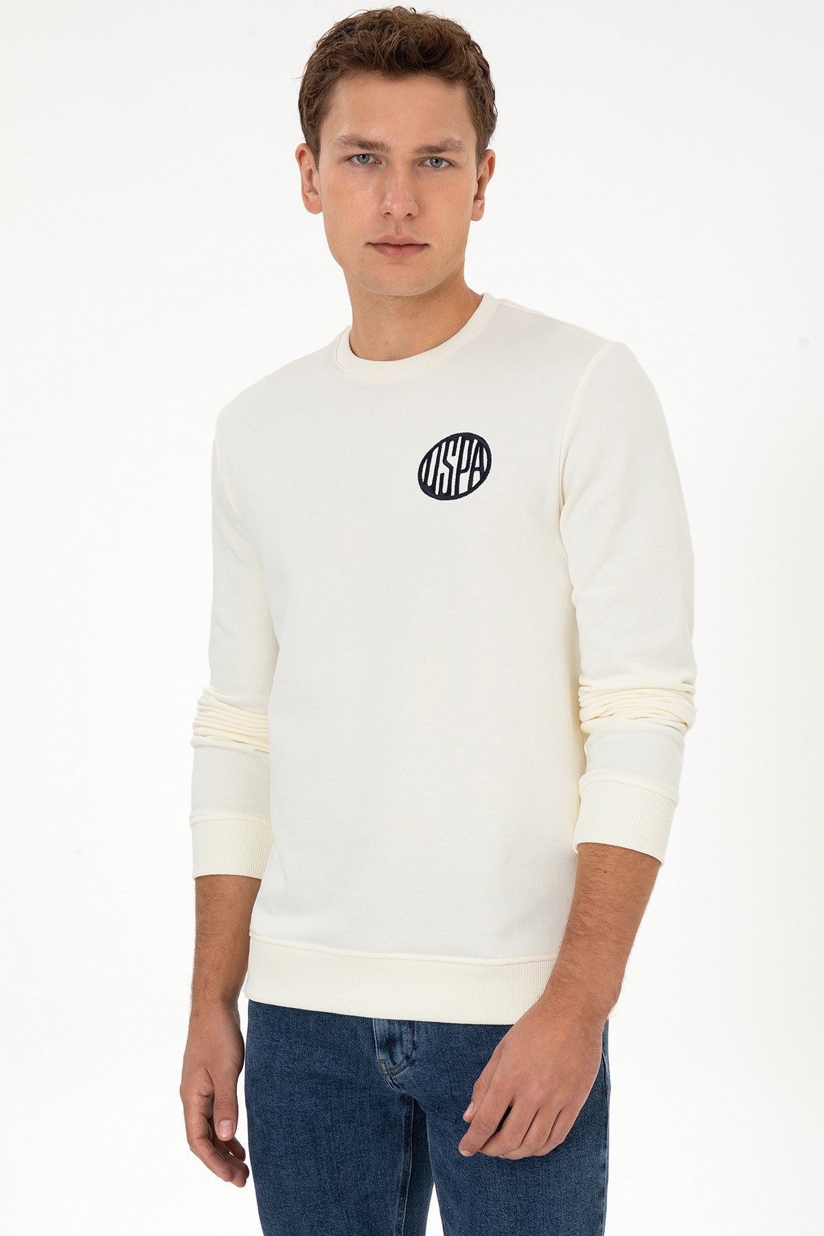 U.S. Polo Assn. Erkek Sweatshirt 50308717-VR256 Bej