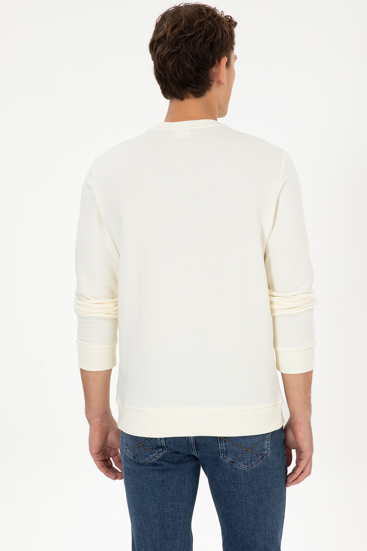 U.S. Polo Assn. Erkek Sweatshirt 50308717-VR256 Bej
