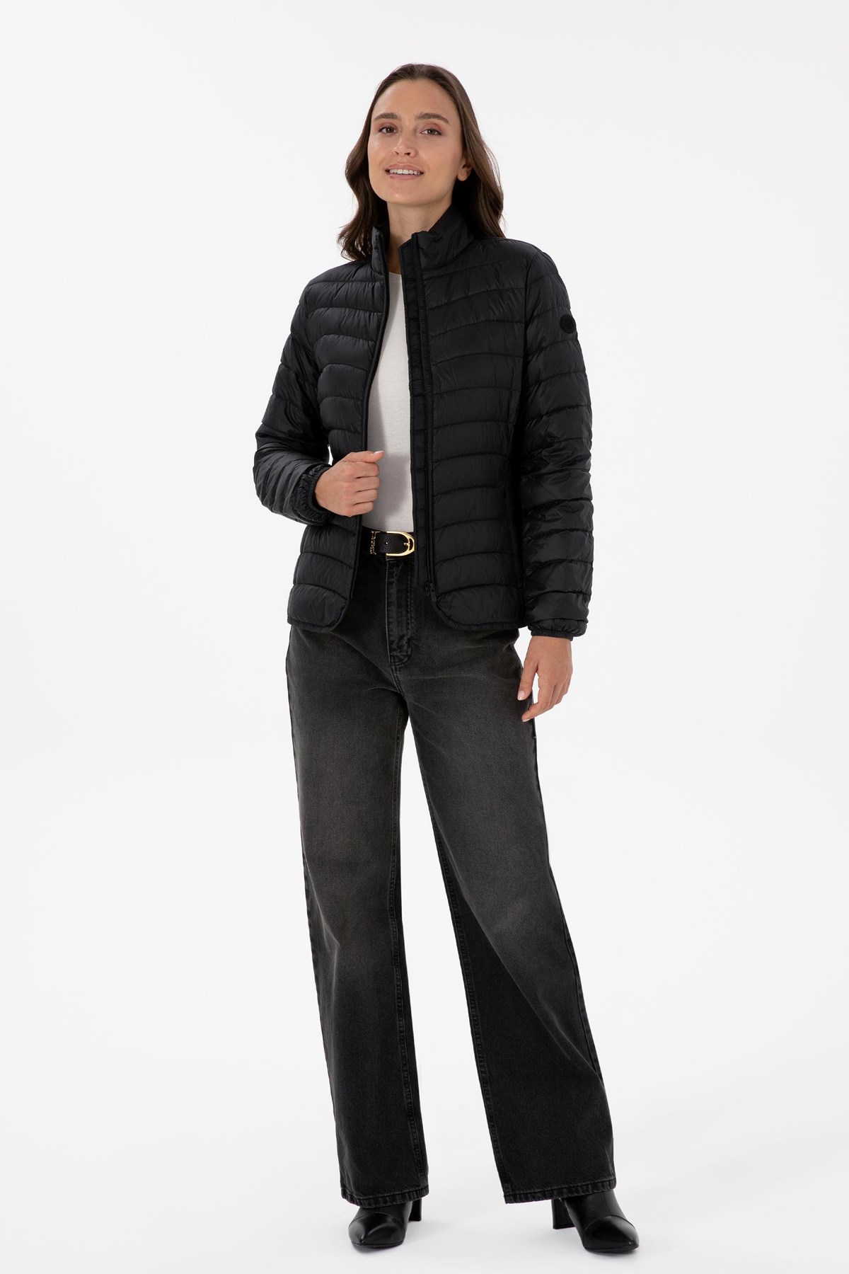 U.S. Polo Assn. Kadın Mont 50308868-VR046 Siyah