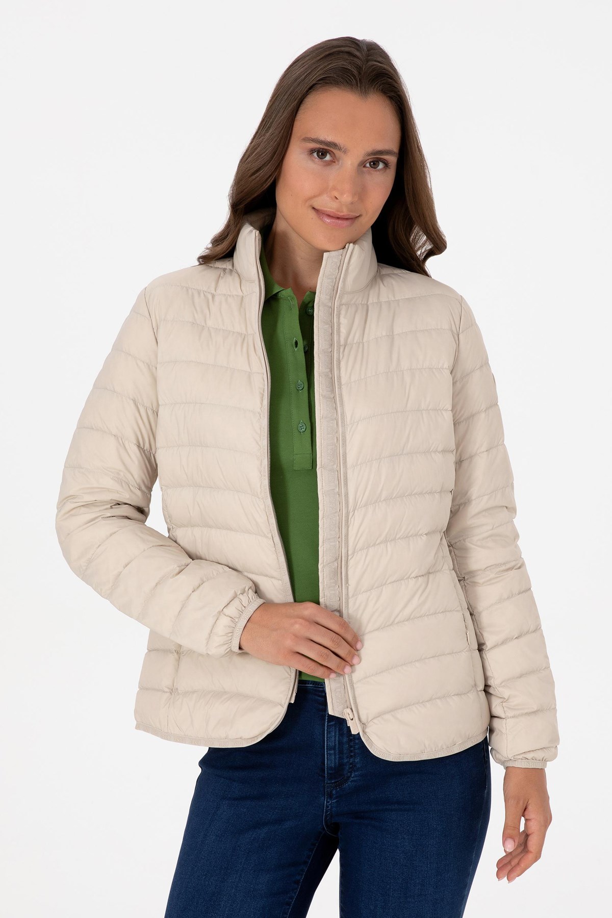 U.S. Polo Assn. Kadın Mont 50308868-VR256 Bej