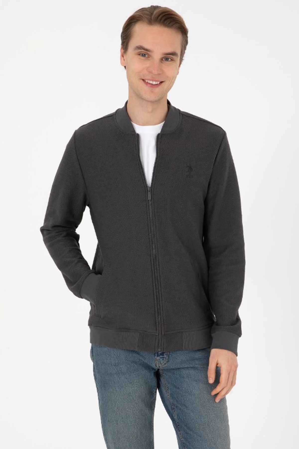 U.S. Polo Assn. Erkek Sweatshirt 50308895-VR046 Siyah