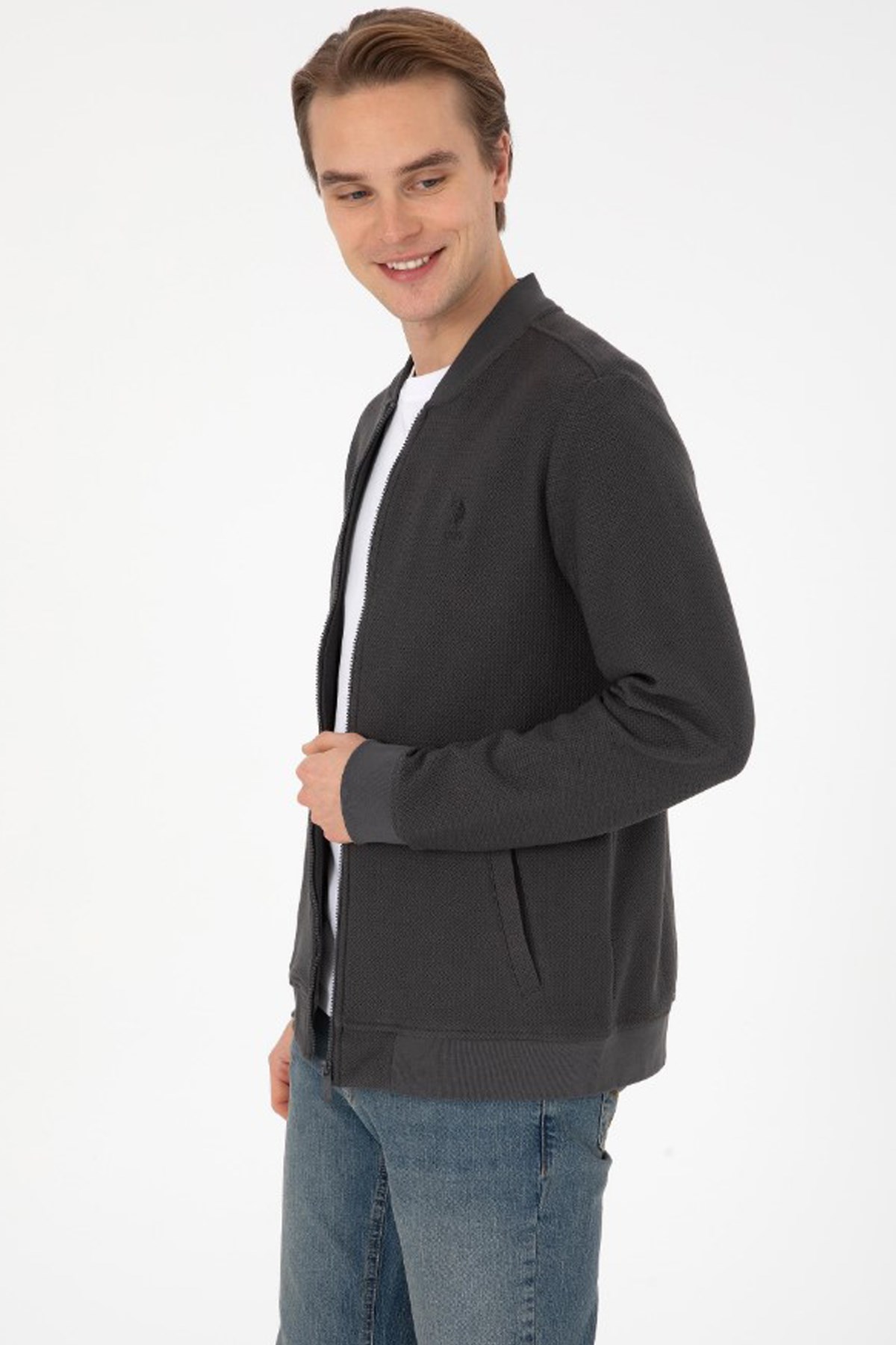 U.S. Polo Assn. Erkek Sweatshirt 50308895-VR046 Siyah