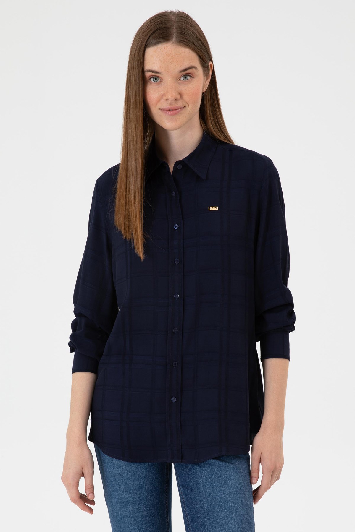 U.S. Polo Assn. Kadın Gömlek 50309032-VR033 Lacivert