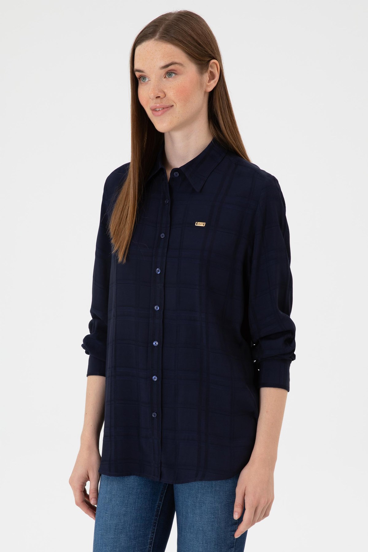 U.S. Polo Assn. Kadın Gömlek 50309032-VR033 Lacivert