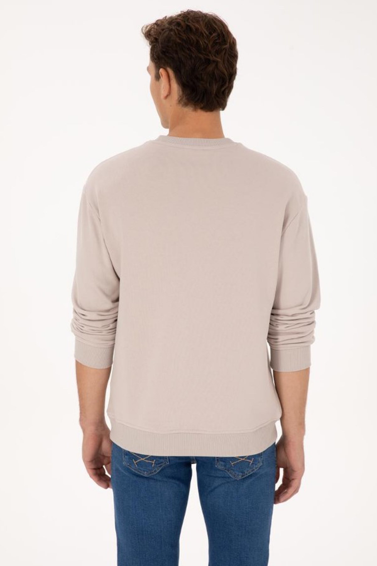U.S. Polo Assn. Erkek Sweatshirt 50309040-VR049 Taş