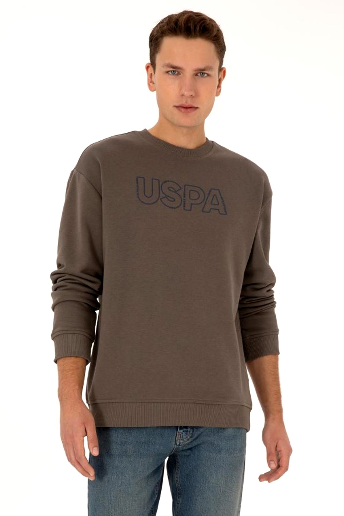 U.S. Polo Assn. Erkek Sweatshirt 50309040-VR052 Vizon