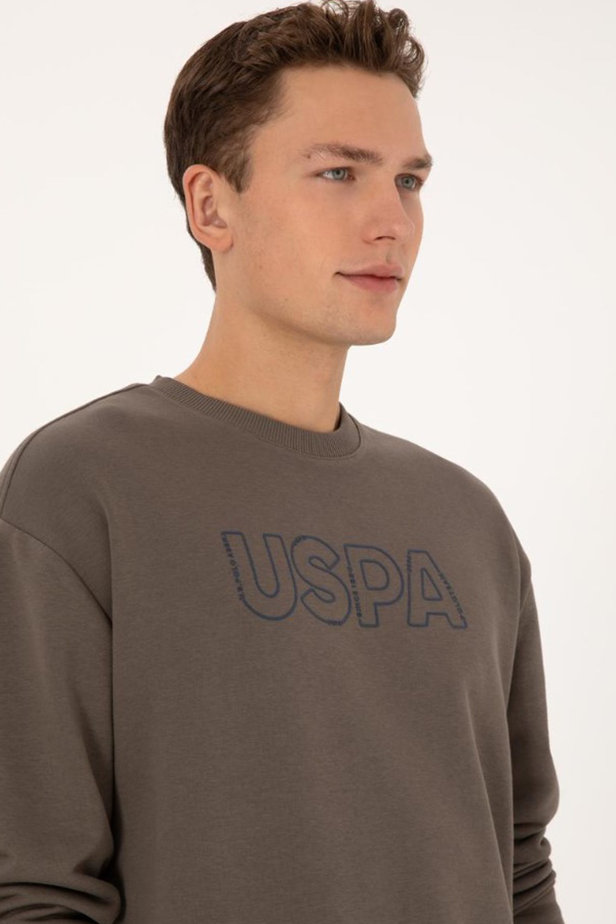 U.S. Polo Assn. Erkek Sweatshirt 50309040-VR052 Vizon