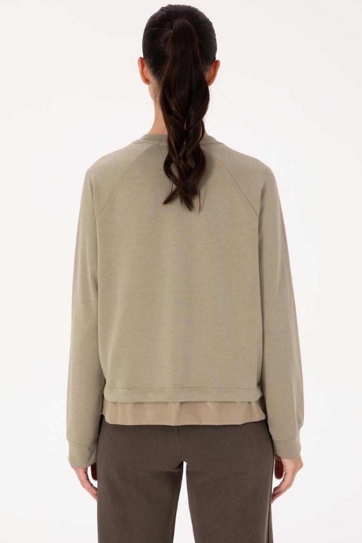 U.S. Polo Assn. Kadın Sweatshirt 50309098-VR183 Haki
