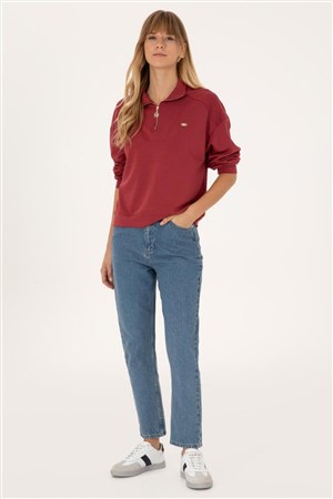 U.S. Polo Assn. Kadın Sweatshirt 50309472-VR104 Pembe