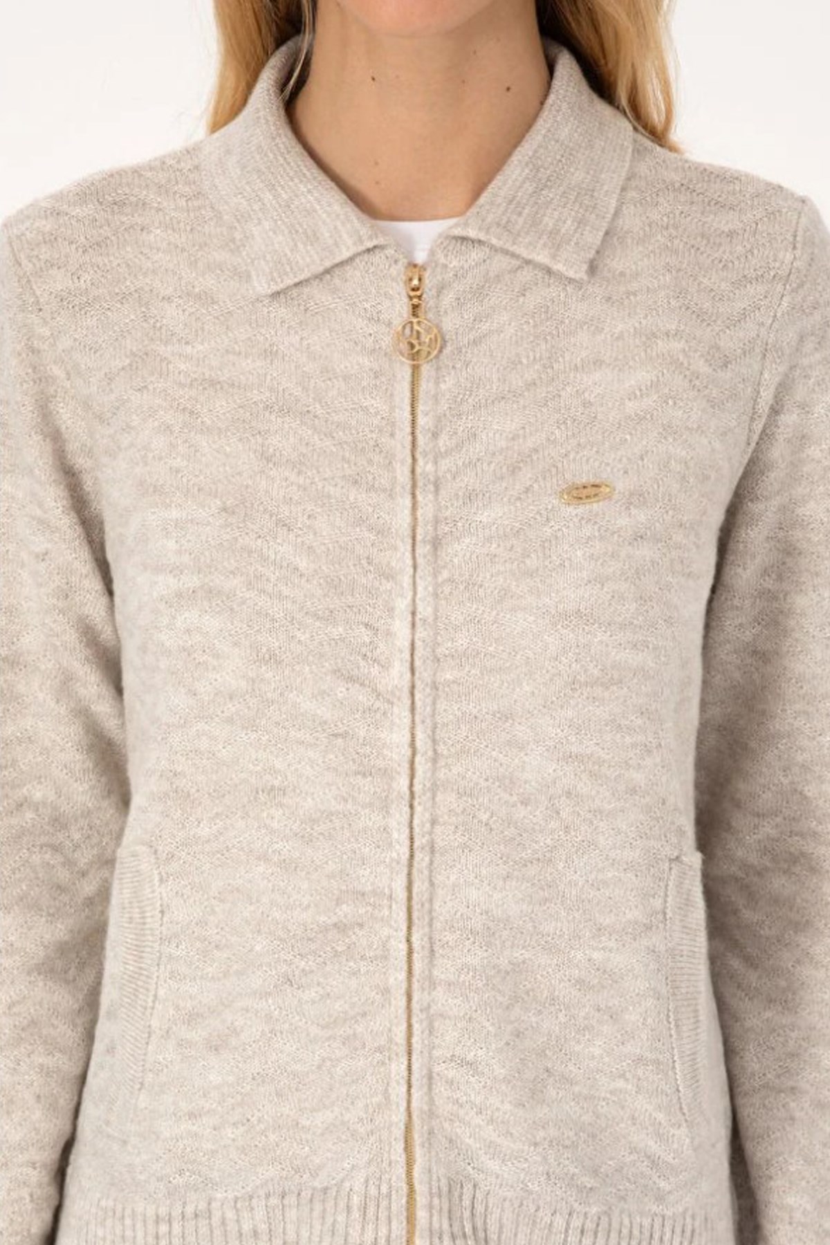 U.S. Polo Assn. Kadın Hırka 50309631-VR049 Taş