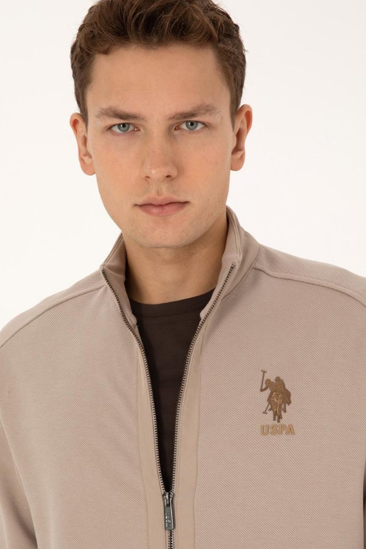 U.S. Polo Assn. Erkek Sweatshirt 50309988-VR088 Bej