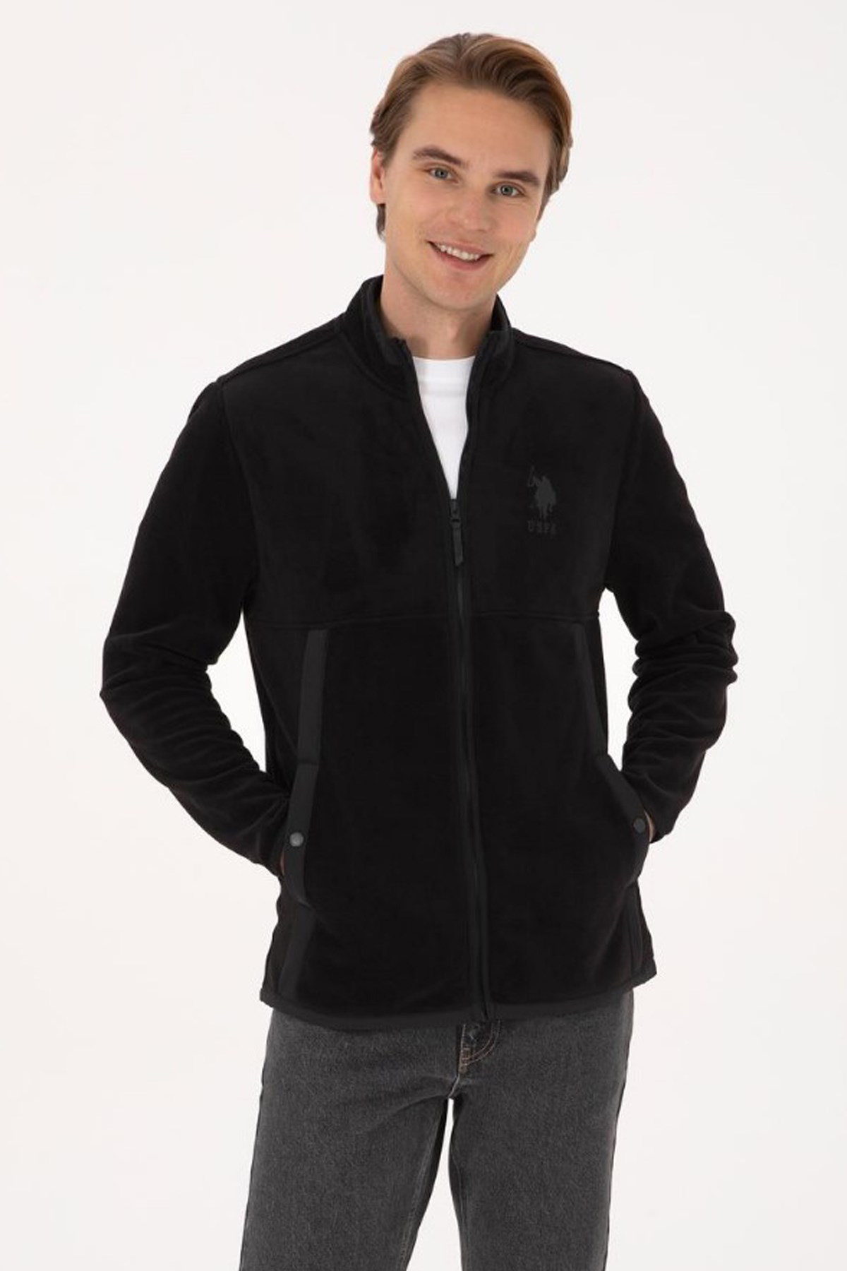 U.S. Polo Assn. Erkek Sweatshirt 50310002-VR046 Siyah