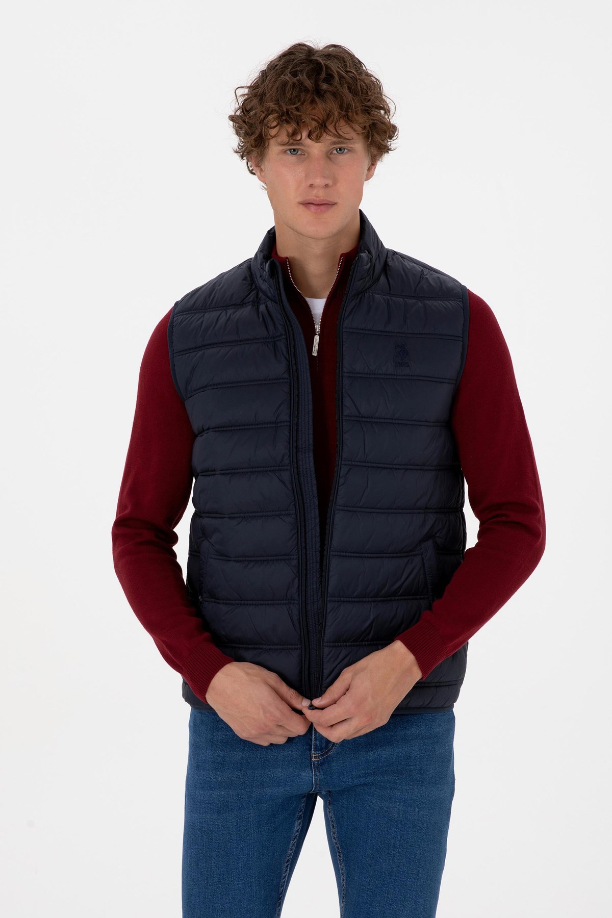 U.S. Polo Assn. Erkek Yelek 50310039-VR033 Lacivert