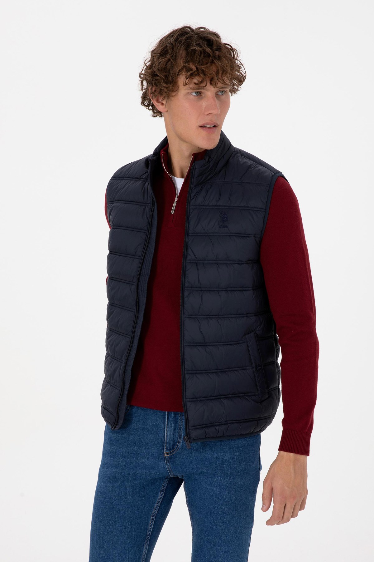 U.S. Polo Assn. Erkek Yelek 50310039-VR033 Lacivert