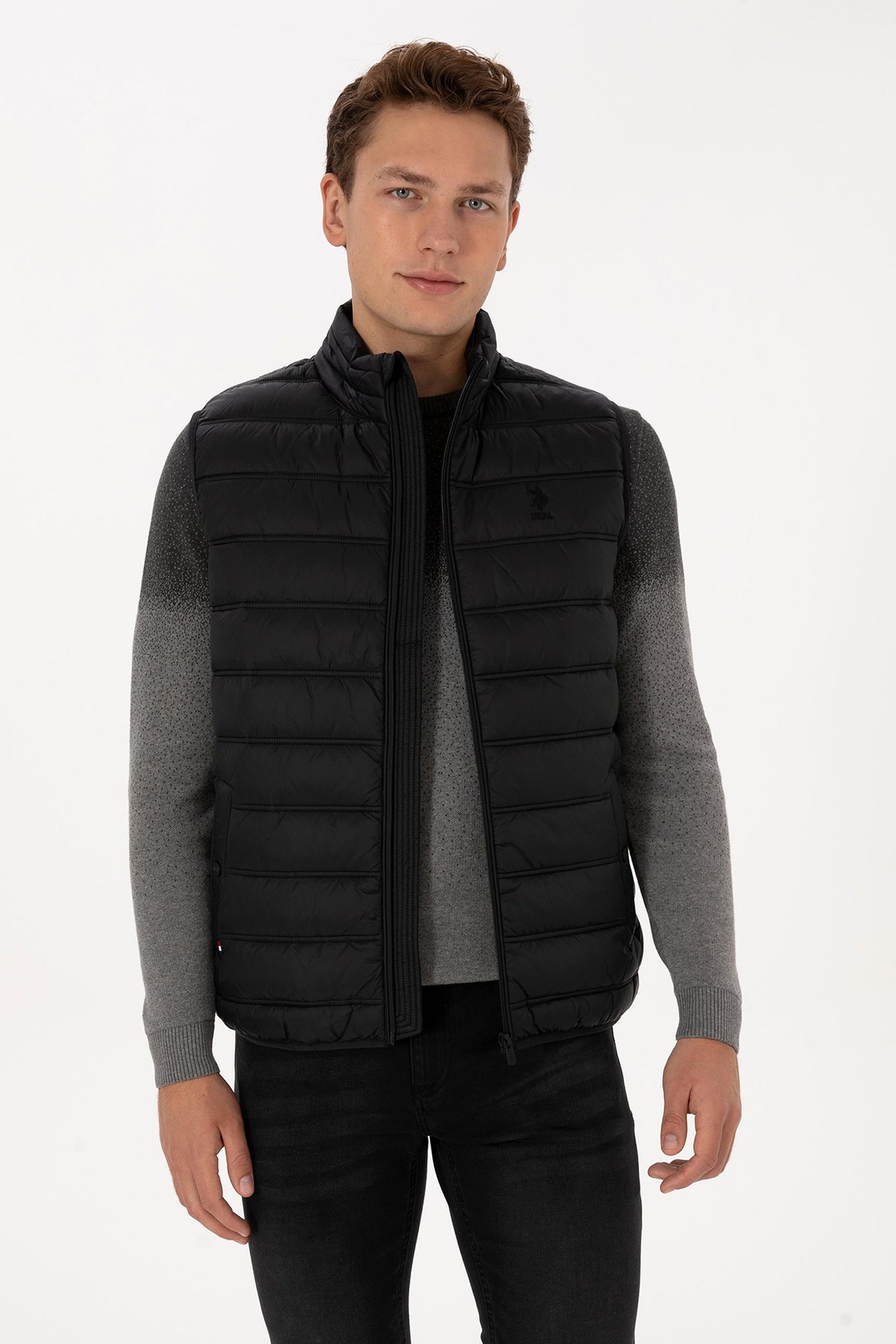 U.S. Polo Assn. Erkek Yelek 50310039-VR046 Siyah