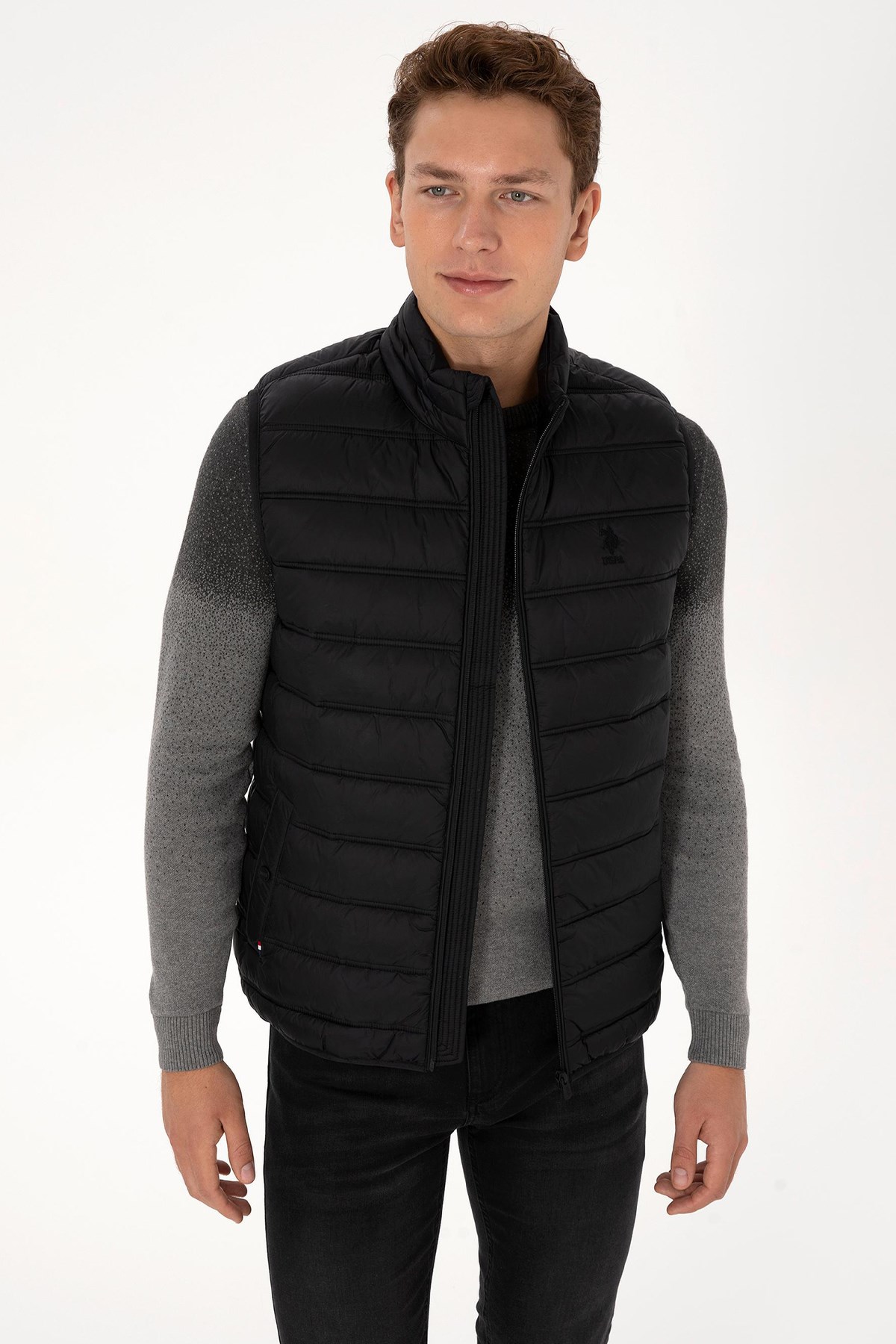 U.S. Polo Assn. Erkek Yelek 50310039-VR046 Siyah