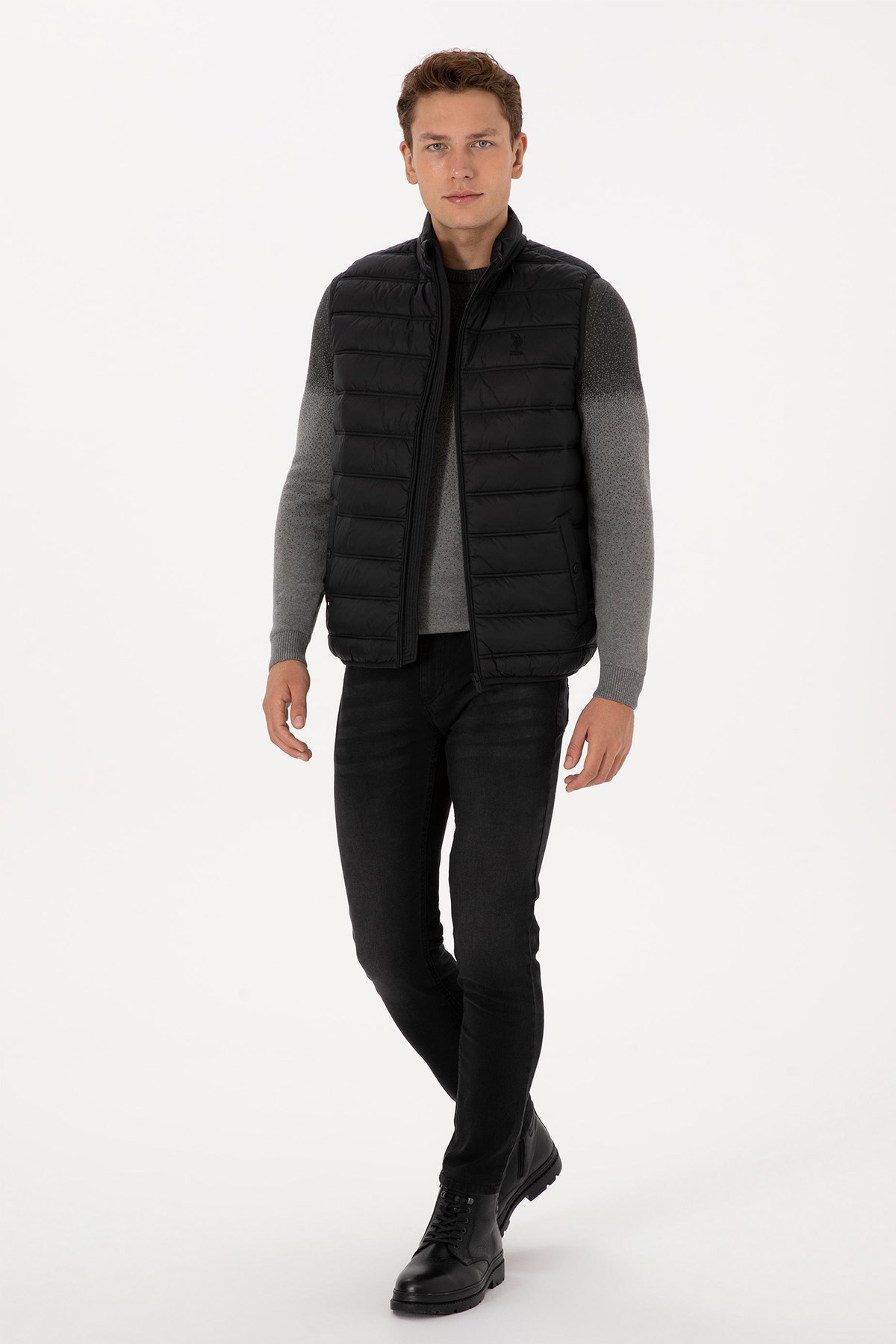 U.S. Polo Assn. Erkek Yelek 50310039-VR046 Siyah