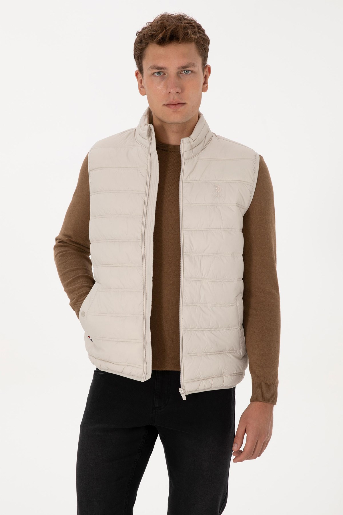 U.S. Polo Assn. Erkek Yelek 50310039-VR049 Taş