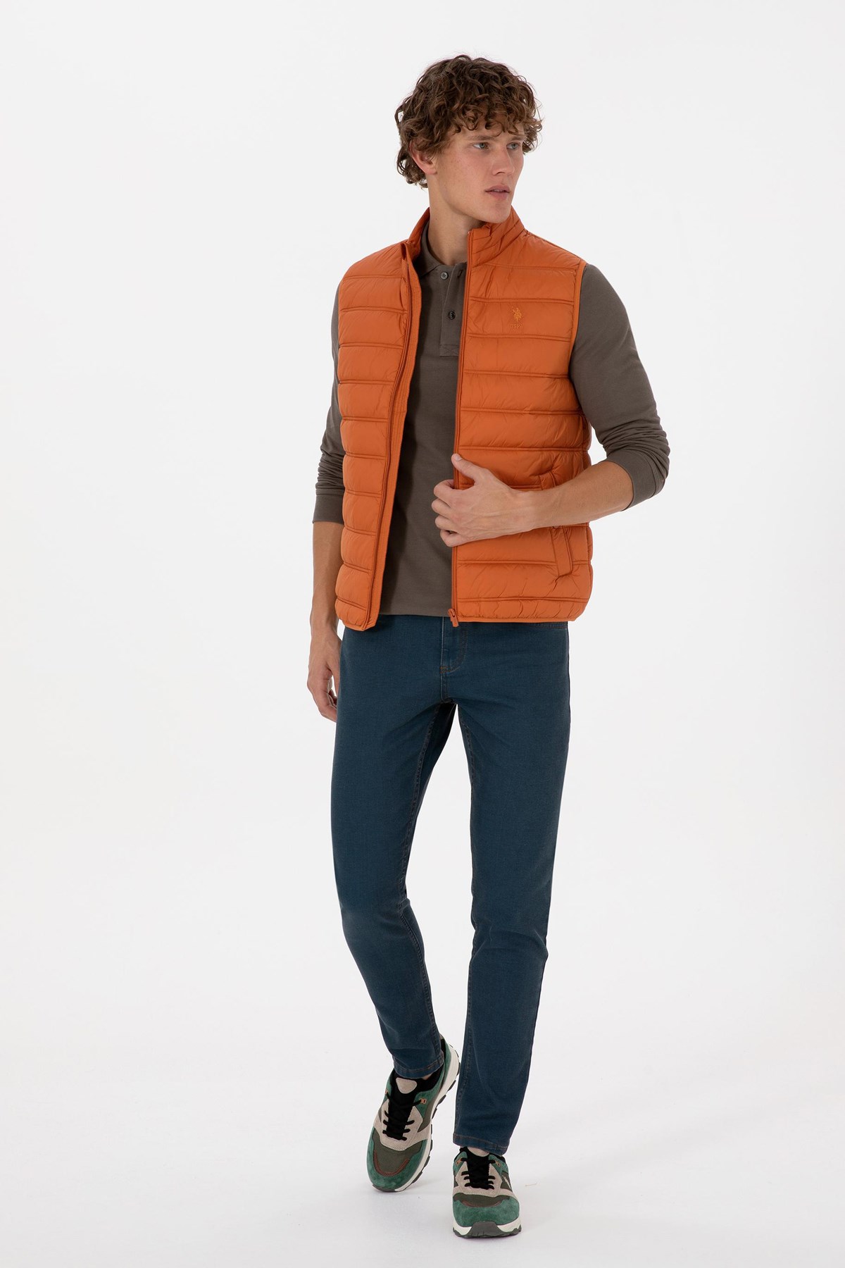 U.S. Polo Assn. Erkek Yelek 50310039-VR182 Bakır