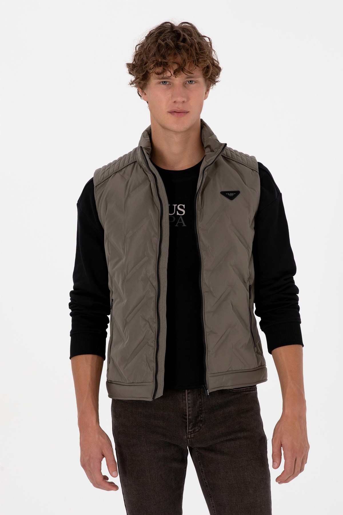 U.S. Polo Assn. Erkek Yelek 50310304-VR052 Vizon