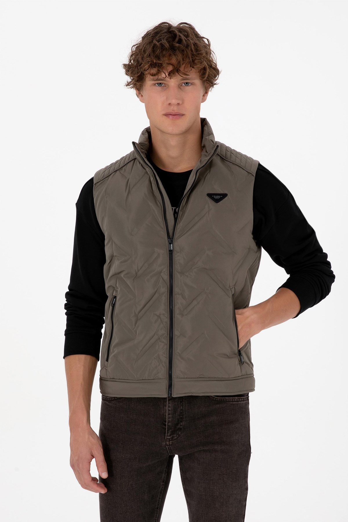 U.S. Polo Assn. Erkek Yelek 50310304-VR052 Vizon