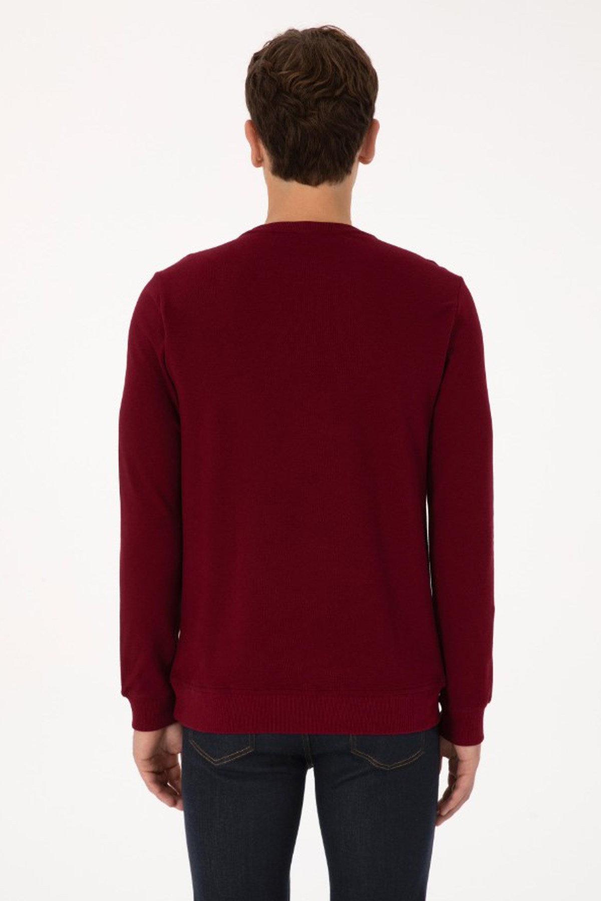 U.S. Polo Assn. Erkek Sweatshirt 50310310-VR014 Bordo