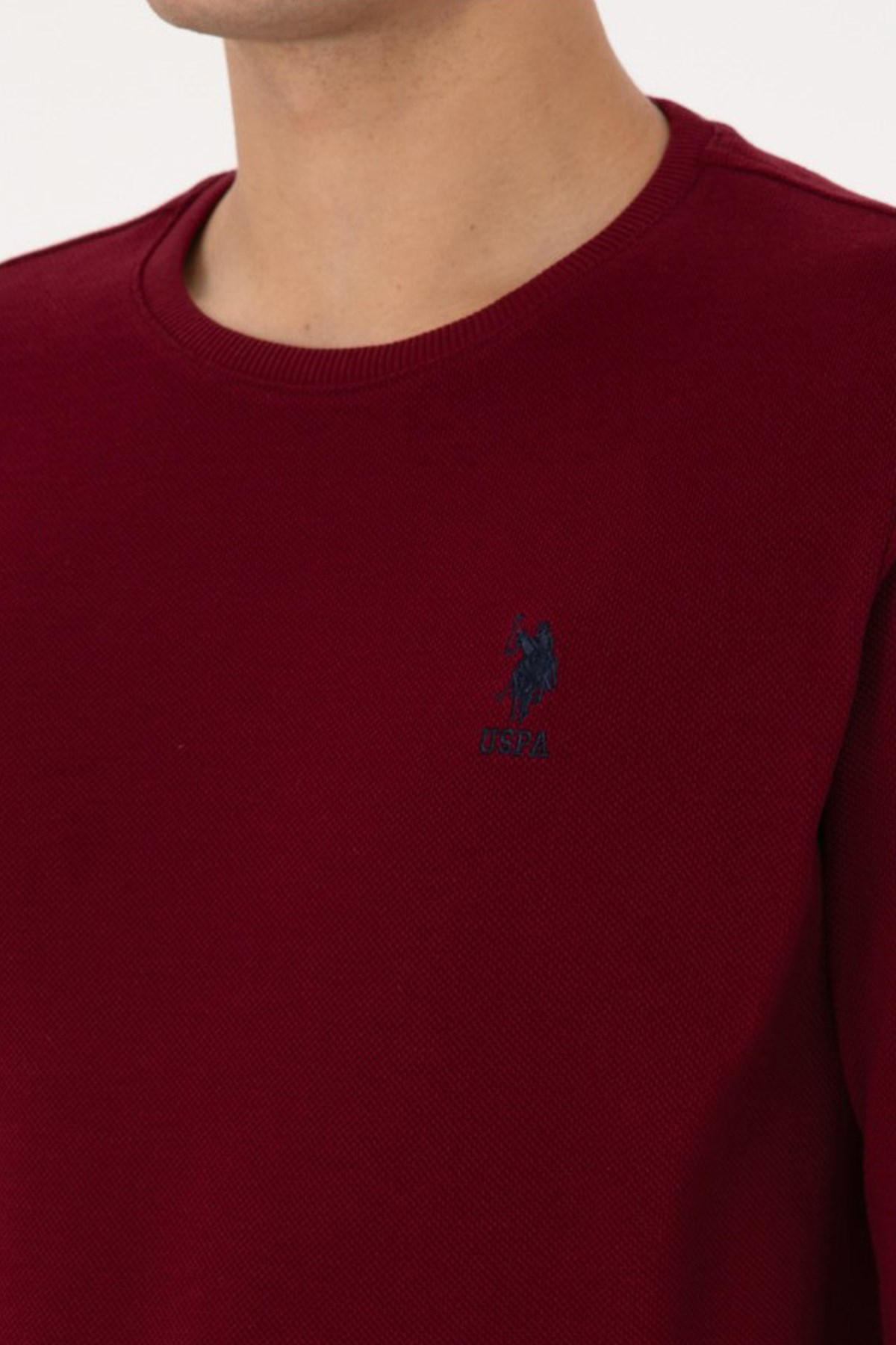 U.S. Polo Assn. Erkek Sweatshirt 50310310-VR014 Bordo