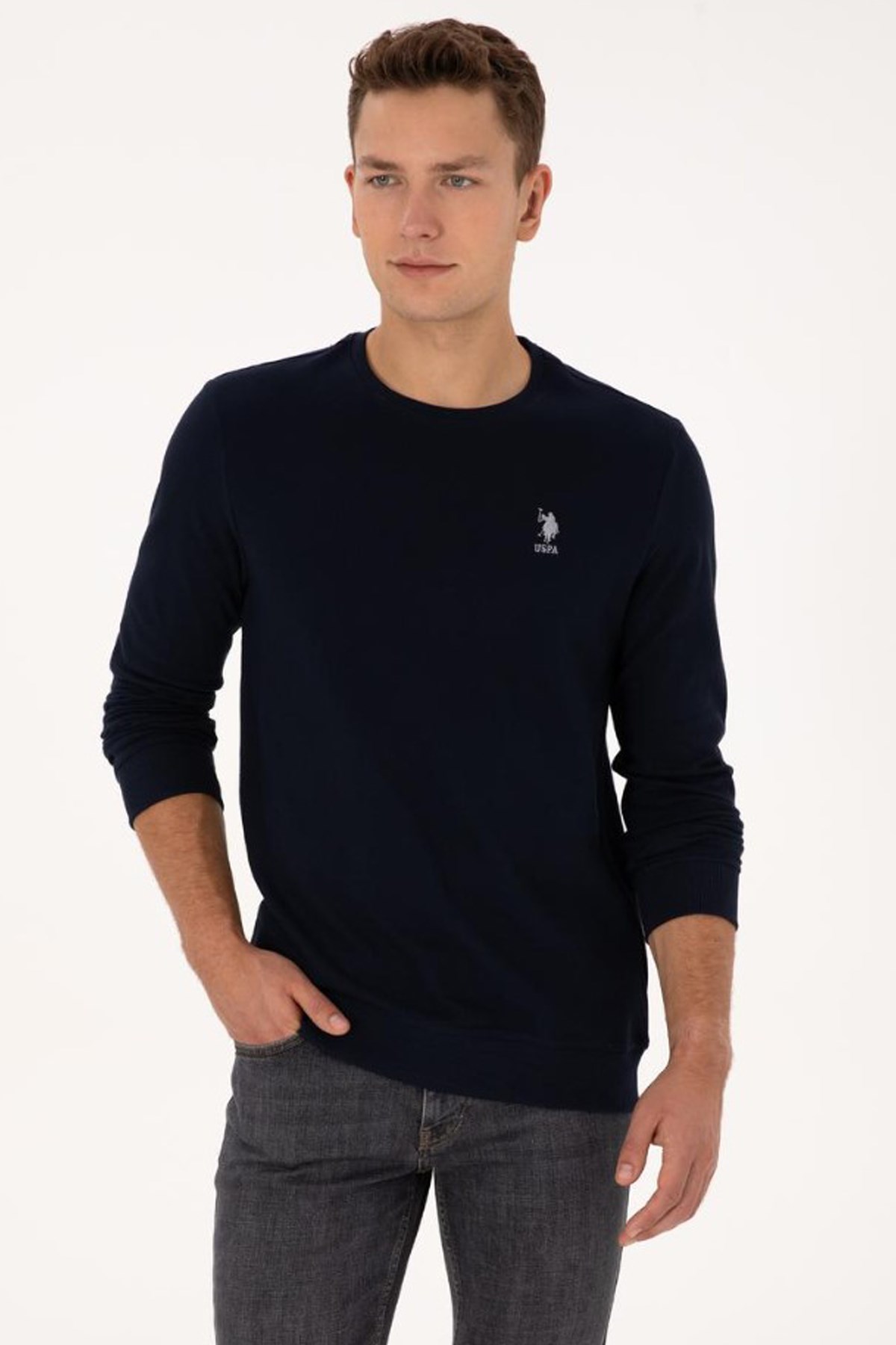 U.S. Polo Assn. Erkek Sweatshirt 50310310-VR033 Lacivert