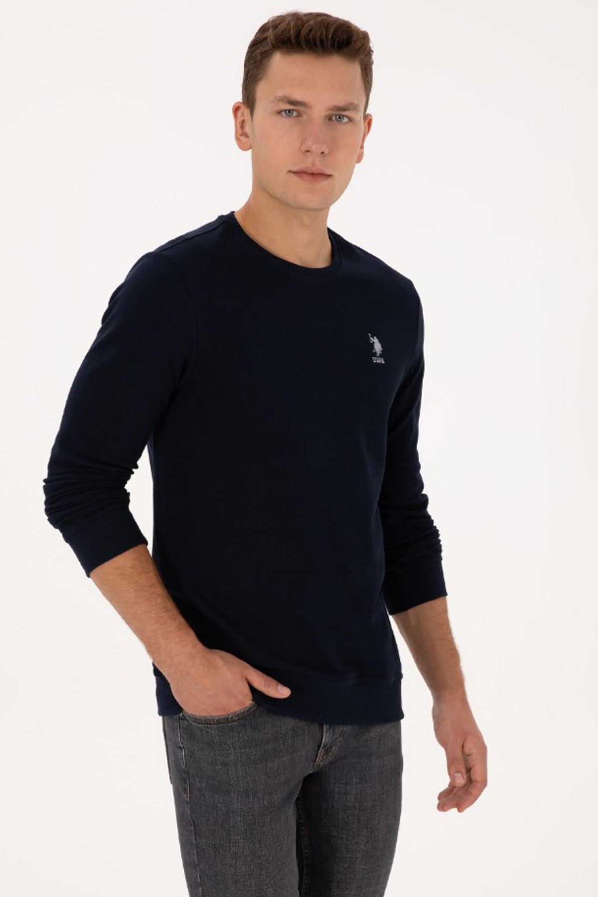 U.S. Polo Assn. Erkek Sweatshirt 50310310-VR033 Lacivert