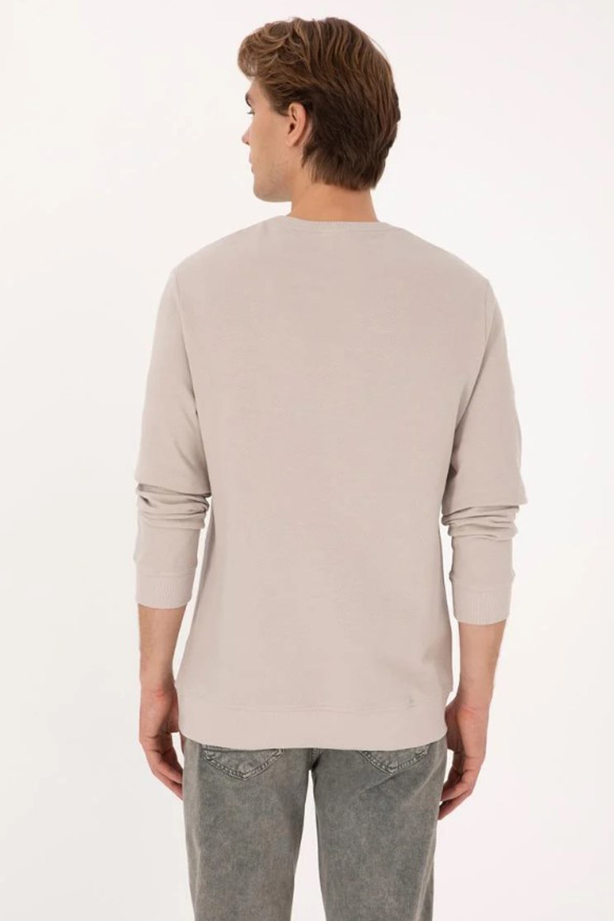 U.S. Polo Assn. Erkek Sweatshirt 50310310-VR049 Taş