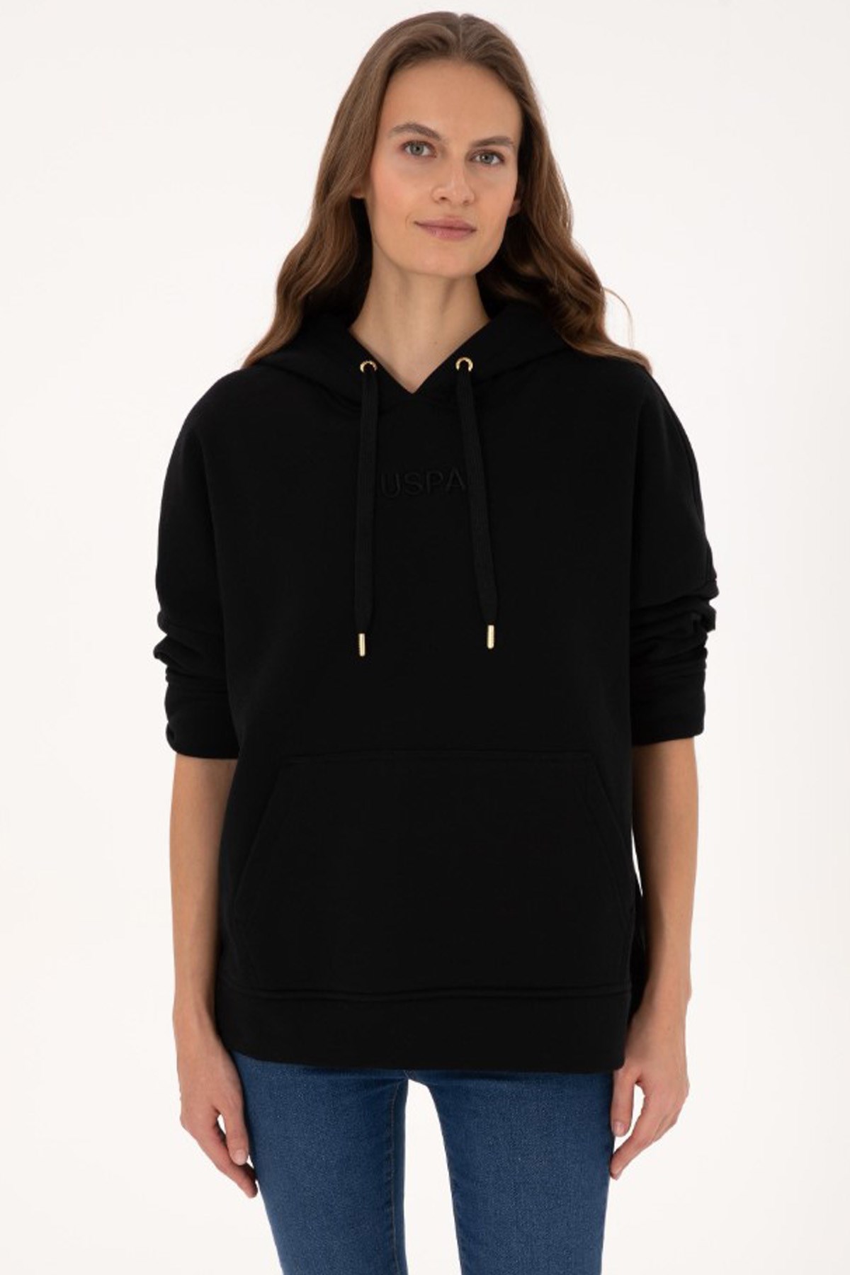 U.S. Polo Assn. Kadın Sweatshirt 50314938-VR046 Siyah