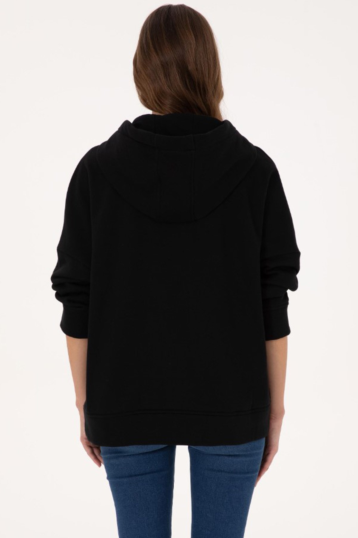 U.S. Polo Assn. Kadın Sweatshirt 50314938-VR046 Siyah