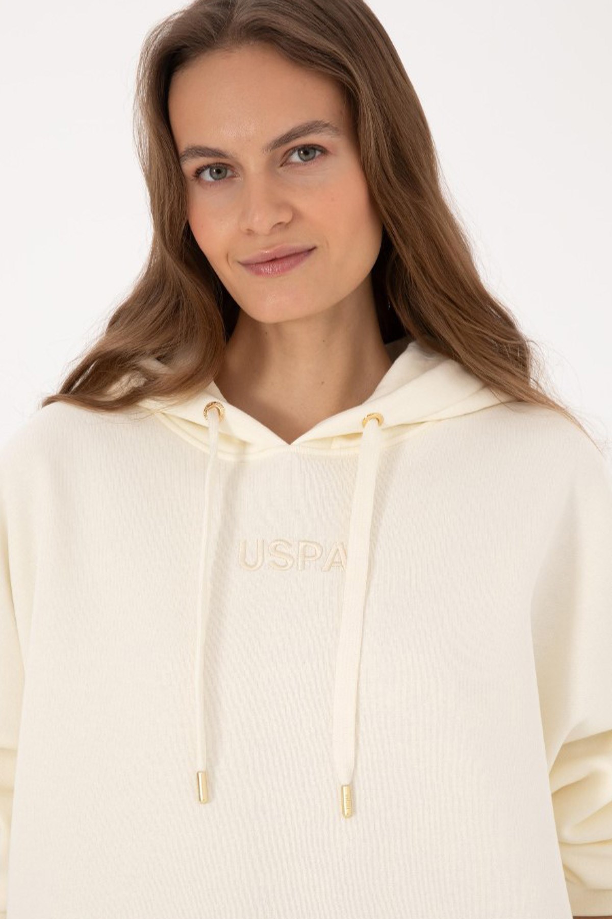 U.S. Polo Assn. Kadın Sweatshirt 50314938-VR256 Bej