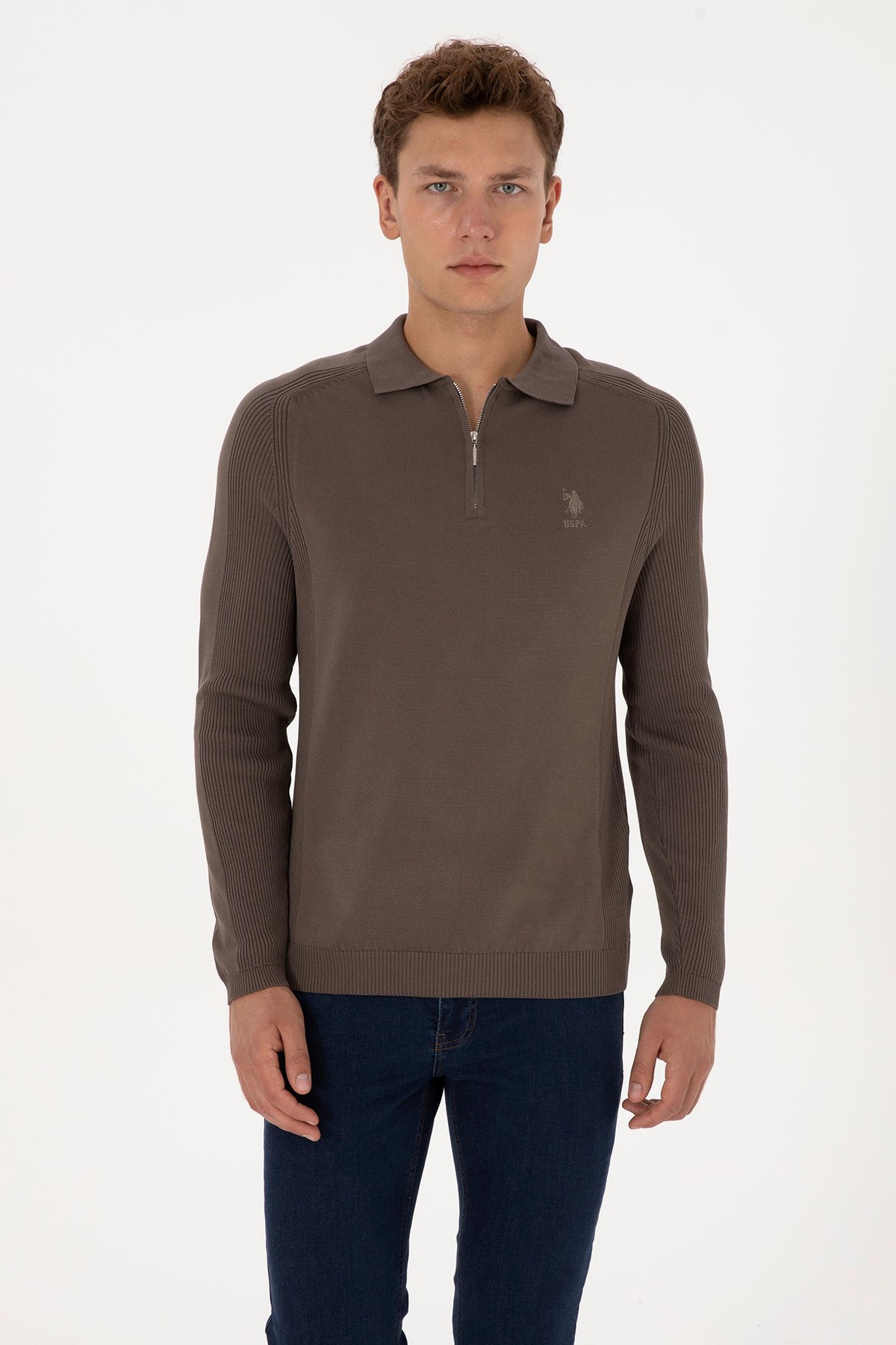 U.S. Polo Assn. Erkek Kazak 50315806-VR052 Vizon