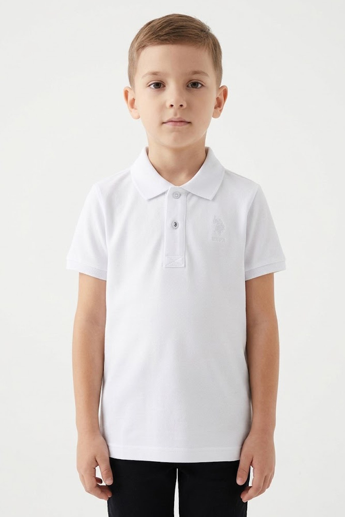U.S. Polo Assn. Çocuk Tişört 50320118-VR013 Beyaz