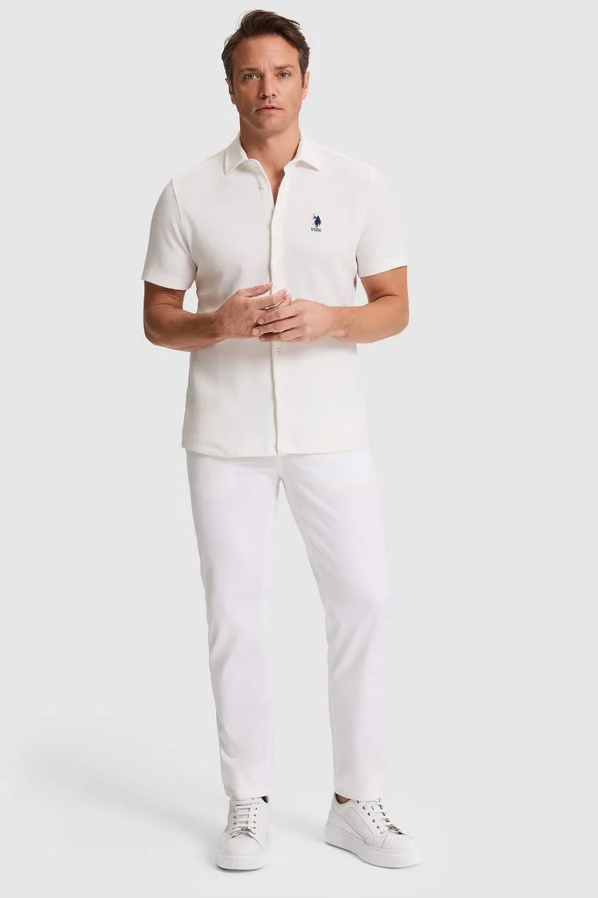 U.S. Polo Assn. Erkek Gömlek 50320217-VR013 Beyaz