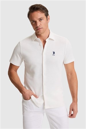 U.S. Polo Assn. Erkek Gömlek 50320217-VR013 Beyaz