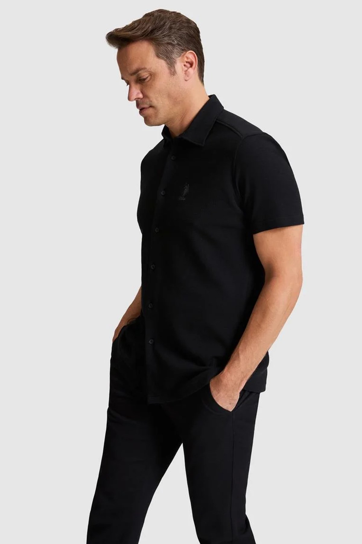 U.S. Polo Assn. Erkek Gömlek 50320217-VR046 Siyah