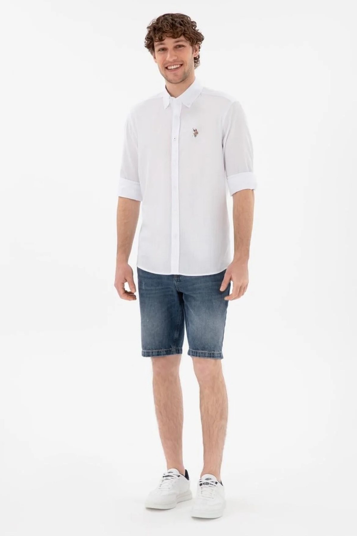U.S. Polo Assn. Erkek Gömlek 50320255-VR013 Beyaz