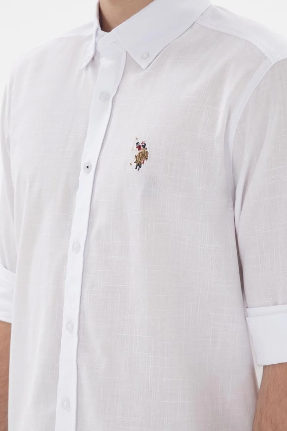 U.S. Polo Assn. Erkek Gömlek 50320255-VR013 Beyaz