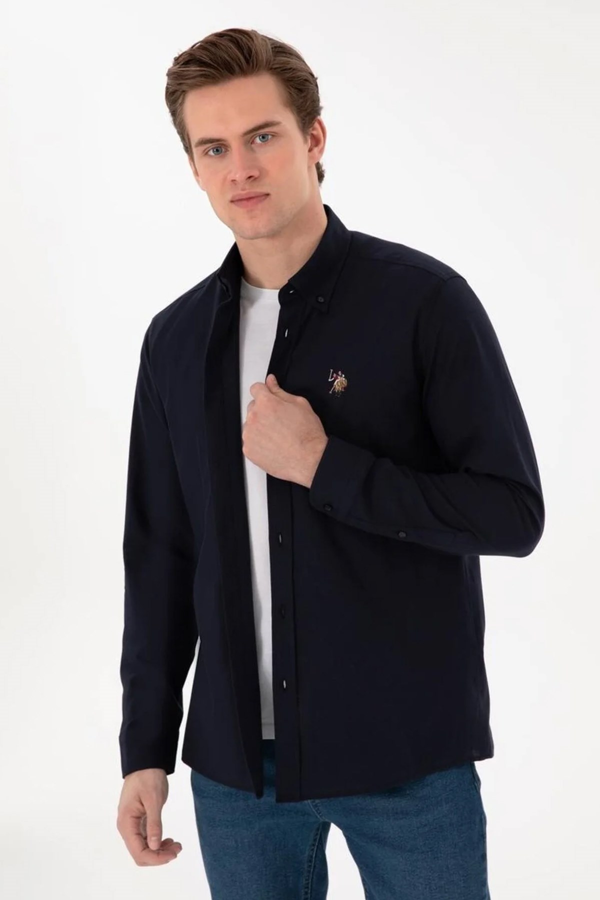 U.S. Polo Assn. Erkek Gömlek 50320255-VR033 Lacivert
