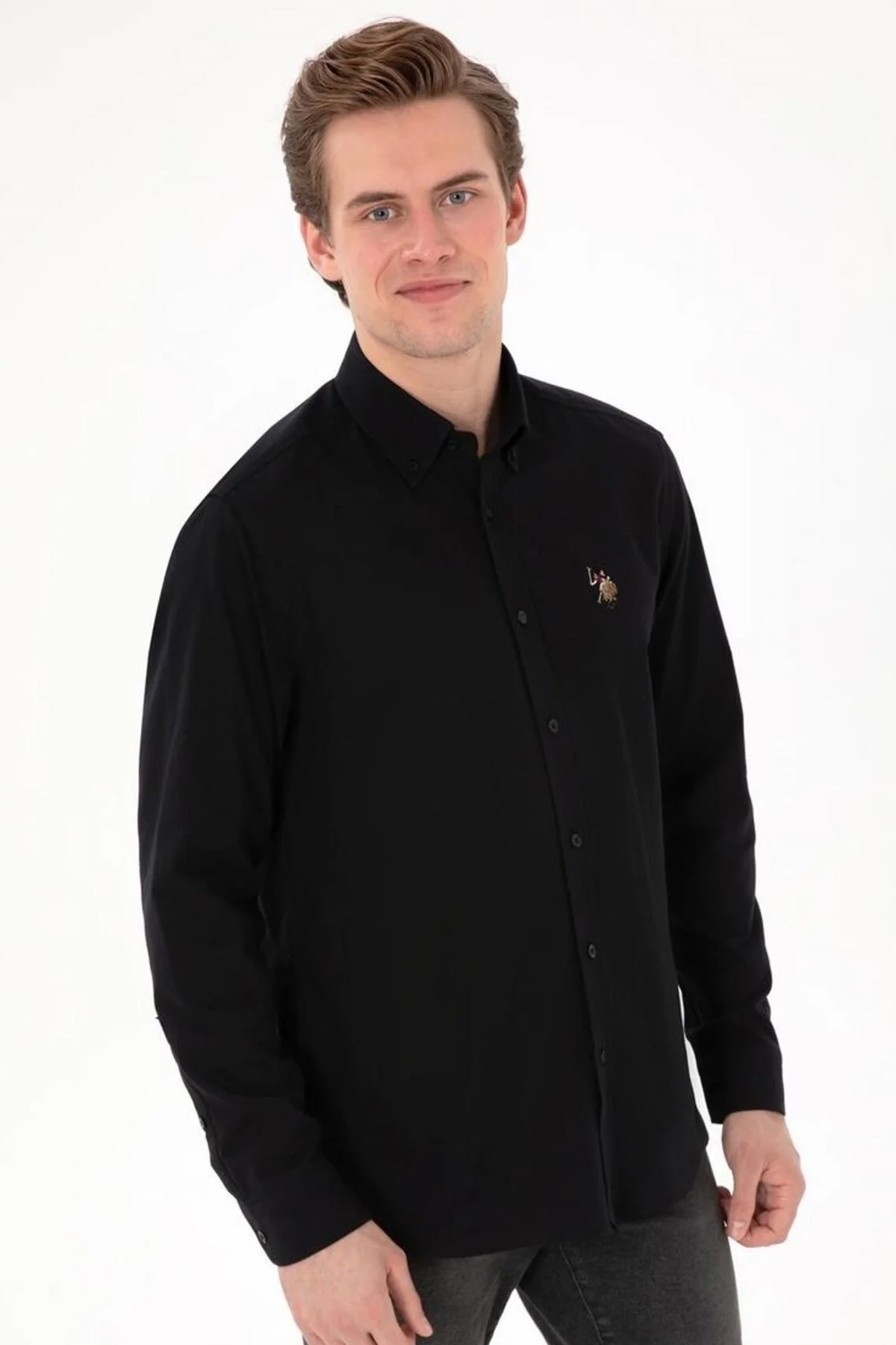 U.S. Polo Assn. Erkek Gömlek 50320255-VR046 Siyah