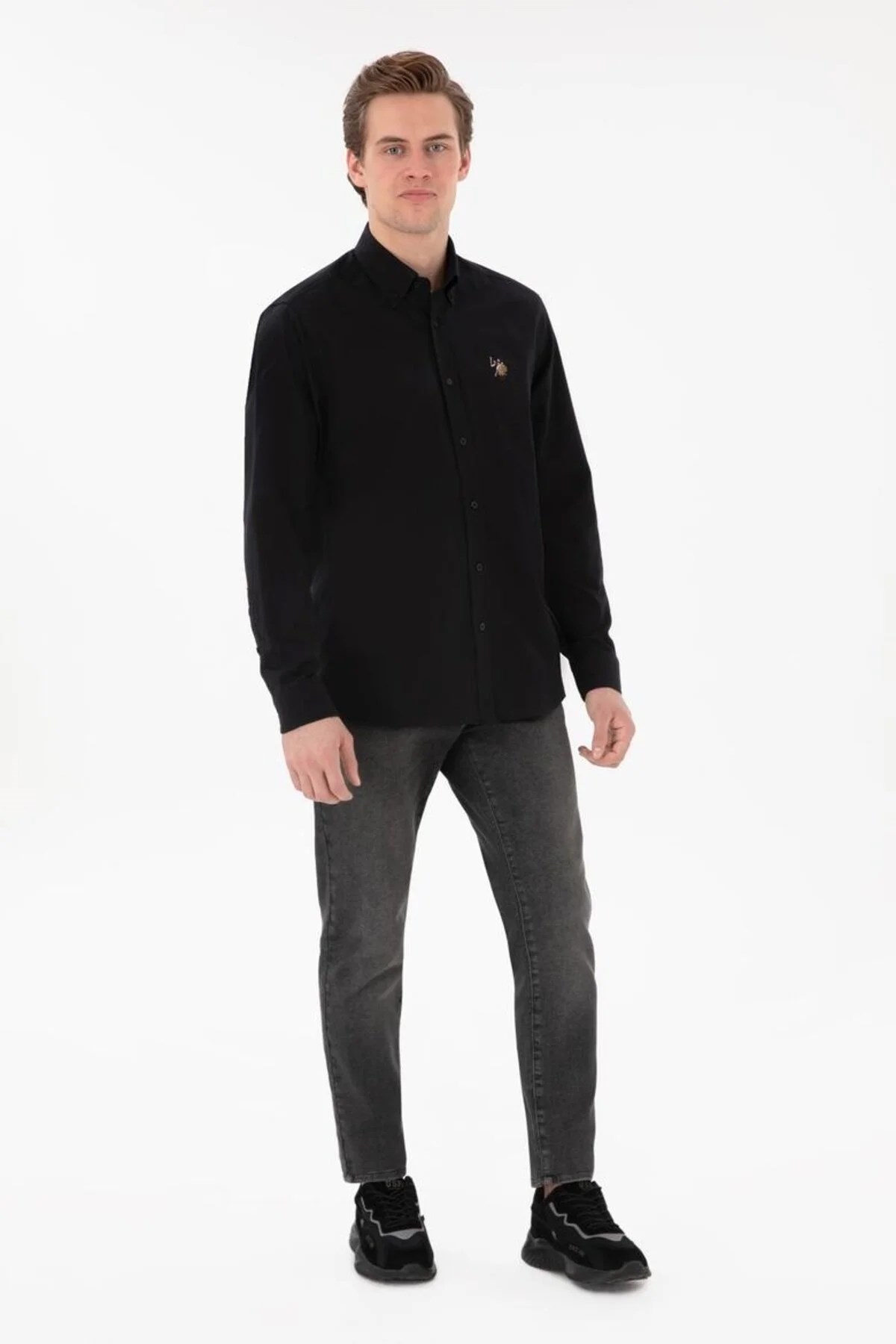 U.S. Polo Assn. Erkek Gömlek 50320255-VR046 Siyah